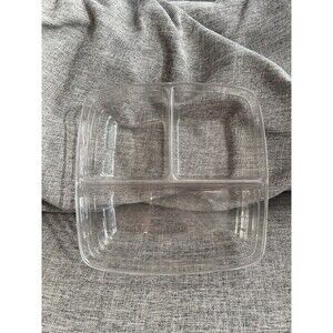 Longaberger Hard Plastic 3 Way Divided Protector 8 x 8 Serving Solutions 41327